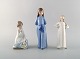 Nao og Lladro. 
Tre 
porcelænsfigurer.
 1900-tallet.
I flot stand.
Stemplet.
Største måler: 
25 x ...