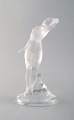 Lalique. Figure of naked woman in clear art glass. 1960