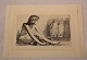 Nr 107. 1901 
Pigen med 
uglerne Lysmål 
10 x 15.5 cm
Frans Schwartz 
1850-1917, 
maler og 
raderer
