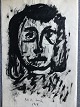 Peder Brøndum 
Sørensen 
(1931-2001):
Kvindeportræt 
1957.
Tusch på 
papir.
Sign.: P.B.S. 
juni ...