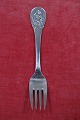 Danish children's cutlery of solid silver. Child's fork with Scout 14cm