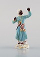 Rare antique Meissen miniature figure after Johann Joachim Kändler in 
hand-painted porcelain. Blackamoor. Dated 1850-80.
