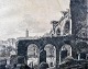 Rossini, Luigi 
(1790 - 1857) 
Italien: Avanzi 
del Portico del 
Tempio della 
Pace. 
Kobberstik. ...
