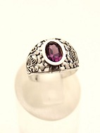 Sterling slv ring  med ametyst