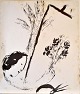 Chagall, Marc 
(1887 - 1985) 
Rusland/Frankrig: 
Komposition med 
kvinde med 
buket. 
Usigneret. 23 x 
...