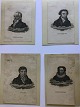 Tysk 
kobberstikker 
Falcke (19 
årh):
4 portrætter 
af tyske 
teologer.
Alle 
kobberstik på 
papir ...