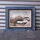 Maleri af 
abstrakt 
landskab, olie 
på lærred med 
ramme.
Kunstner: 
Hardy Falken
Maleriet ...