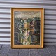 Maleri af by 
motiv, olie på 
lærred med guld 
ramme.
Kunstner: 
Vinding
Maleriet måler 
i ...
