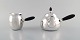 Georg Jensen 
art nouveau 
teapot and milk 
jug in sterling 
...
