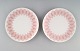 Bjørn Wiinblad 
for Rosenthal. 
"Lotus" 
porcelænsservice.
 To tallerkener 
dekoreret med 
lyserøde ...
