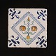 A 17th century 
polychrome 
decorated Dutch 
tile with ...