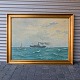 Maleri af 
skibet 
Aalborghus, 
Københavnerbåden.
 Guldramme.
Signeret 
Lauritz 
Sörensen ...