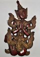 Thai bemalet 
træ figur af 
bedende. 20. 
årh