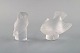 Lalique. Ugle 
og fugl i klart 
kunstglas. 
1960'erne. 
I flot stand.
Indridset ...