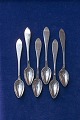 Danish silver flatware, set of 6 tea spoons 14cms with hallmark GS 