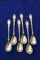 Danish silver flatware, set of 6 coffee spoons of gilt silver