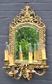 Bronze spejl 
lampet, 19. 
årh. Frankrig.