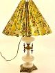 1800-tals 
fransk opaline 
olie lampe med 
messing 
montering  
senere 
forandret til 
el. højde 60 
cm. ...