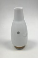 Kastrup 
Glasværk 
Opaline Vase 
med 
bambusbevikling.
 Jacob E. Bang 
1957. Måler 33 
cm