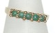 Gold ring with 
green stone, 14 
carat gold
Size: 51,