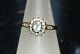 9 Carat Gold ring with Diamonds and Aquamarine
Size 57