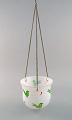 Ulrica Hydman Vallien for Kosta Boda. Hanging herbal pot in art glass with bird 
motifs. 1980 / 90