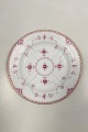 Royal Copenhagen Blue Fluted Red Ruby/Pink with Gold Edge Half Lace Dinner Plate 
No 2/571