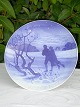 Bing & Grondahl 
porcelain, B&G 
Christmas 
plate. Skatting 
couple from 
1927. Artist : 
Achton ...