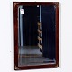 Facetslebet 
spejl i ramme 
af mahogni, 
(HxB 71x49 cm), 
1950-1960