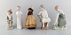 Lladro, Nao og 
Zaphir, 
Spanien. Fem 
porcelænsfigurer 
af børn. 
1980/90'erne. 
Største måler: 
21 ...