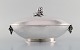 Early sterling silver Georg Jensen large oval tureen with grape and floral 
details, design #408B by Georg Jensen from circa 1921.
