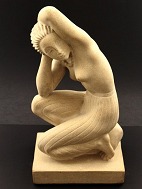 Jens Jacob Bregne 1877-1946 sandsten figur ung pige