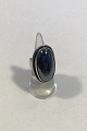 Georg Jensen 
Sterling Sølv 
Ring No 46E 
Hæmatit Ring 
Str 47 Vægt 
23.8 gr Måler 
3.5 cm x 2 cm