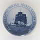 Royal 
Copenhagen. 
Mindeplatte 
#245. Fregatten 
Jylland. 1926. 
Diameter 20,5 
cm.