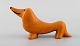 Lisa Larson for K-Studion/Gustavsberg. Gravhund i glaseret keramik. Sent 
1900-tallet.
