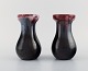 Michael 
Andersen, 
Bornholm. To 
vaser i 
glaseret 
keramik. Smuk 
glasur i røde 
og mørke 
nuancer. ...