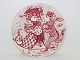 Bjorn Wiinblad art pottery
Red Month plate - January