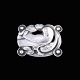 Georg Jensen 
Broche i 
sterling sølv 
#70 - 1933-44 
Duemotiv 
tegnet af 
Kristian ...