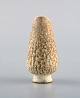 Gunnar Nylund for Rörstrand. Sjælden miniature vase i glaseret keramik. Smuk 
spættet glasur i sand nuancer. 1950