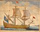 Fransk kunstner 
(17. årh.): 
Vaisseau du 
Premier Rang 
portant 
Pavillon 
d'Admiral. 
Håndkoloreret 
...