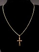 8 carat gold 
necklace 42 cm. 
with cross 2.5 
x 1.5 cm. from 
jeweler Herman 
Siersbøl 
Copenhagen ...