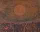 Ubekendt 
kunstner. 
Farvelitografi. 
Abstrakt 
landskab. 
1960'erne.
Lysmål: 25 x 
20 cm.
Totalmål: ...