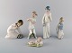 Lladro, 
Spanien. Fem 
porcelænsfigurer 
af børn. 
1970/80'erne. 
Største måler: 
22,5 x 8 cm.
I ...