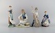 Lladro, Spanien. Fire porcelænsfigurer. 1970/80