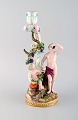 Antik Meissen 
Efterår 
lysestage i 
håndmalet 
porcelæn. 
Modelnummer 
1190.
1800-tallet.
Måler: ...