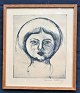 Stilling, 
Herman Emanuel 
(1925 - 1996) 
Danmark: Pige 
portræt. 
Radering. 
Signeret. 27 x 
23 ...