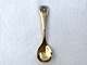 Georg Jensen, 
Års ske, 
Forgyldt 
Sterlingssølv, 
Forglemmigej, 
15cm lang *Pæn 
brugt stand*