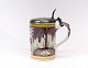 Ceramic lidded 
jar with horse 
motif from 
Germany around 
the 1780s, in 
great vintage 
...