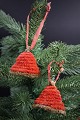 Old Christmas decorations for the Christmas tree, small Christmas bells made of 
papier-mâché and paper...