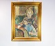 Olie maleri, 
portræt af 
børn, signeret 
Klenø af 
Evgenij Klenø 
(1921-2005) fra 
1946. Maleriet 
er ...